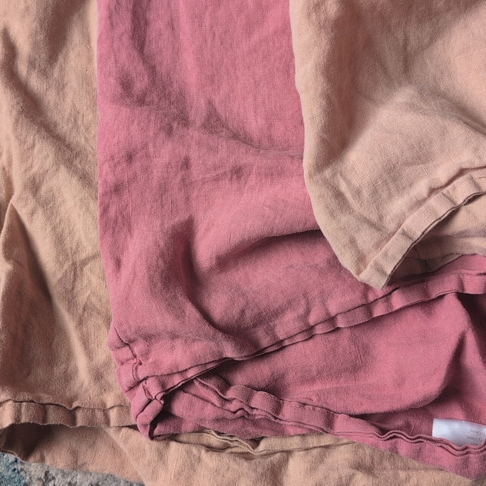 Bed Threads 100% French Flax Linen Standard Pillowcase In Pink Clay, Terracotta